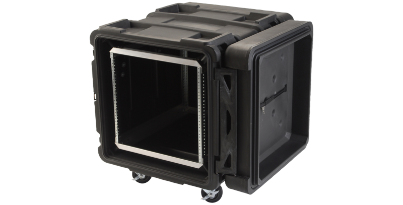 SKB Roto Shockmount Rack 19" 10HE 24" Einbautiefe mit 4 Rollen