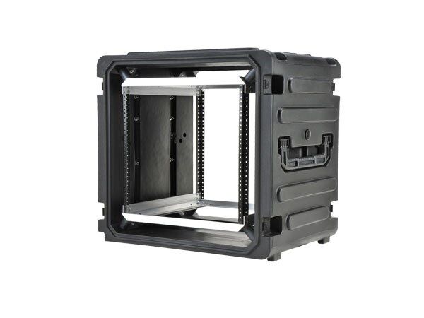 SKB Roto Shockmount Rack 19" 10U 20" profundidad de instalación con carro