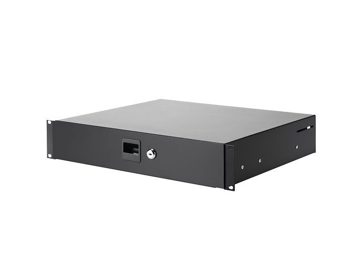 Rack-Schublade 19" 2HE Stahl/1.2mm abschließbar