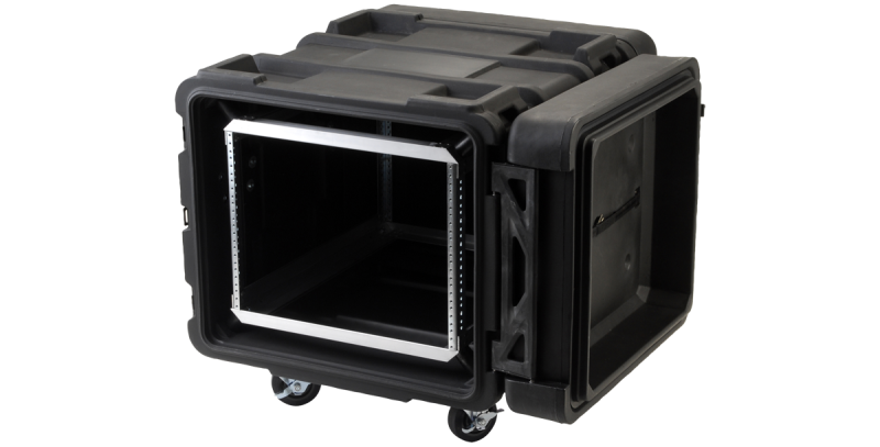 SKB Roto Shockmount Rack 19" 8HE 24" Einbautiefe mit 4 Rollen