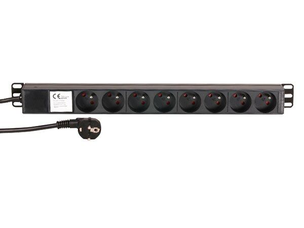 Presa a rack 19" 1U 8 prese francesi