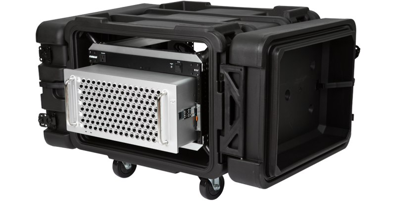 SKB Roto Shockmount Rack mit 4 Rollen 19" 6HE 24" Einbautiefe
