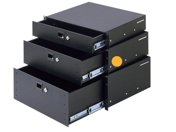 Rack-Schublade 19" 3HE Aluminium abschließbar